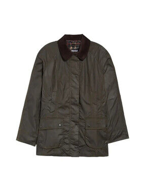 NEW,  BARBOUR Beadnell Waxed Cotton Jacket in Oliv Plus size 1X  #WAX327